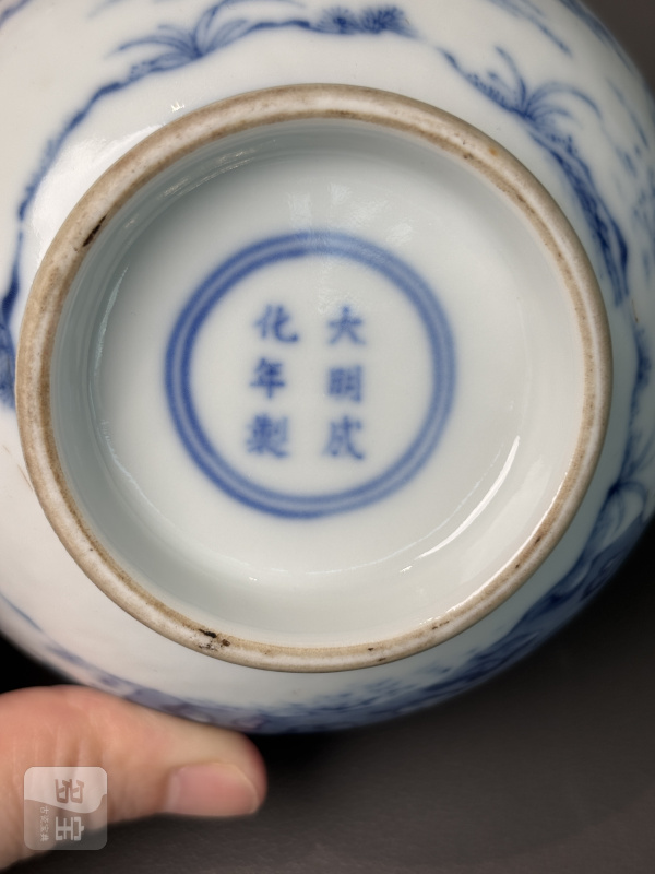 清雍正 青花官上加官图罐 - 图16